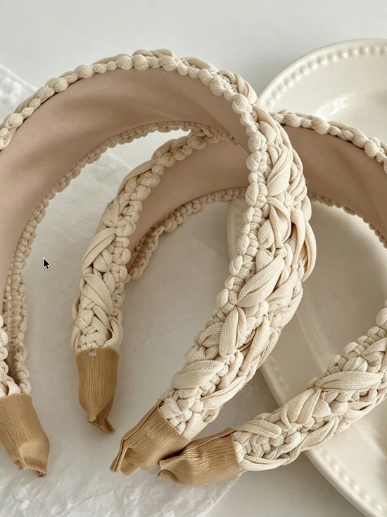 Handmade Natural Knotted Wide Headband main image 4